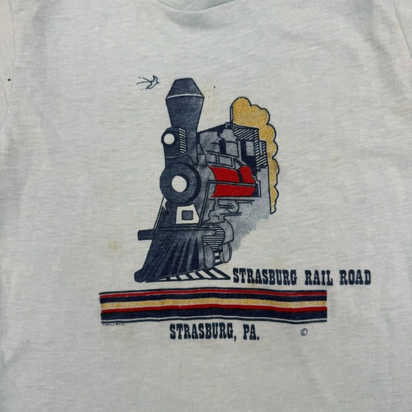 60s Strasburg Rail Road Kids Tee Steam Train 2-3T Single Stitch PA Souvenir READ - Picture 2 of 11